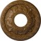 Ekena Millwork Leaf Ceiling Medallion (Canopies up to 4 3/4"), 11 3/8"OD x 3 5/8"ID x 1 1/8"P, Smokey Topaz Crackle CM11LFSTC - alternate 1